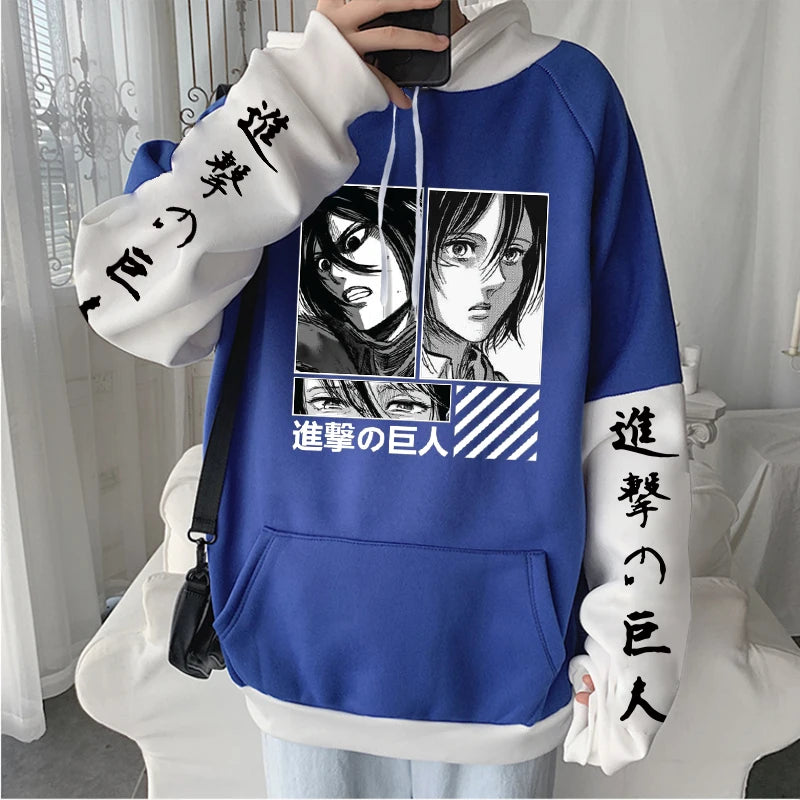 Hoodie Attack on Titan Mikasa Ackerman - Sweat Anime Unisexe Harajuku
