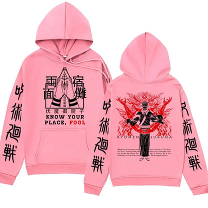 Hoodie Jujutsu Kaisen Ryomen Sukuna - Sweat Anime Manga Streetwear