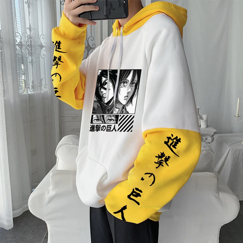 Hoodie Attack on Titan Mikasa Ackerman - Sweat Anime Unisexe Harajuku