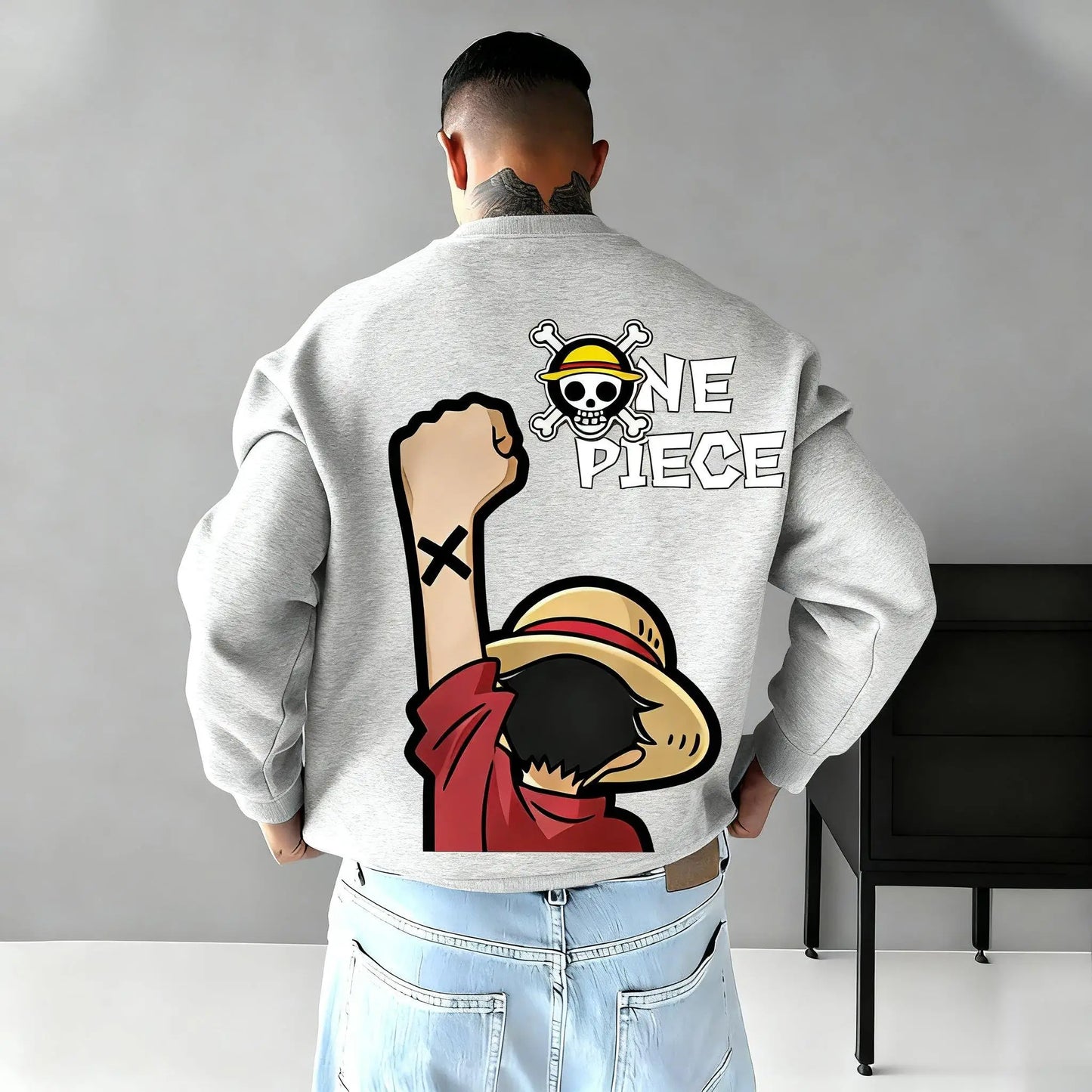 Sweatshirt One Piece Luffy Oversized - Streetwear Anime Unisexe