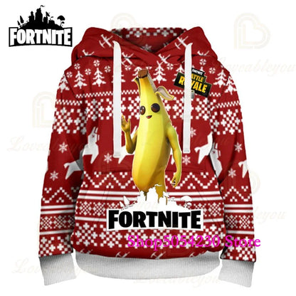 New Sale Fortnite Hoodie Fashion Battle Game Print Pullover Sweatshirt Large Size Anime Men Women Hoodies Christmas Gift