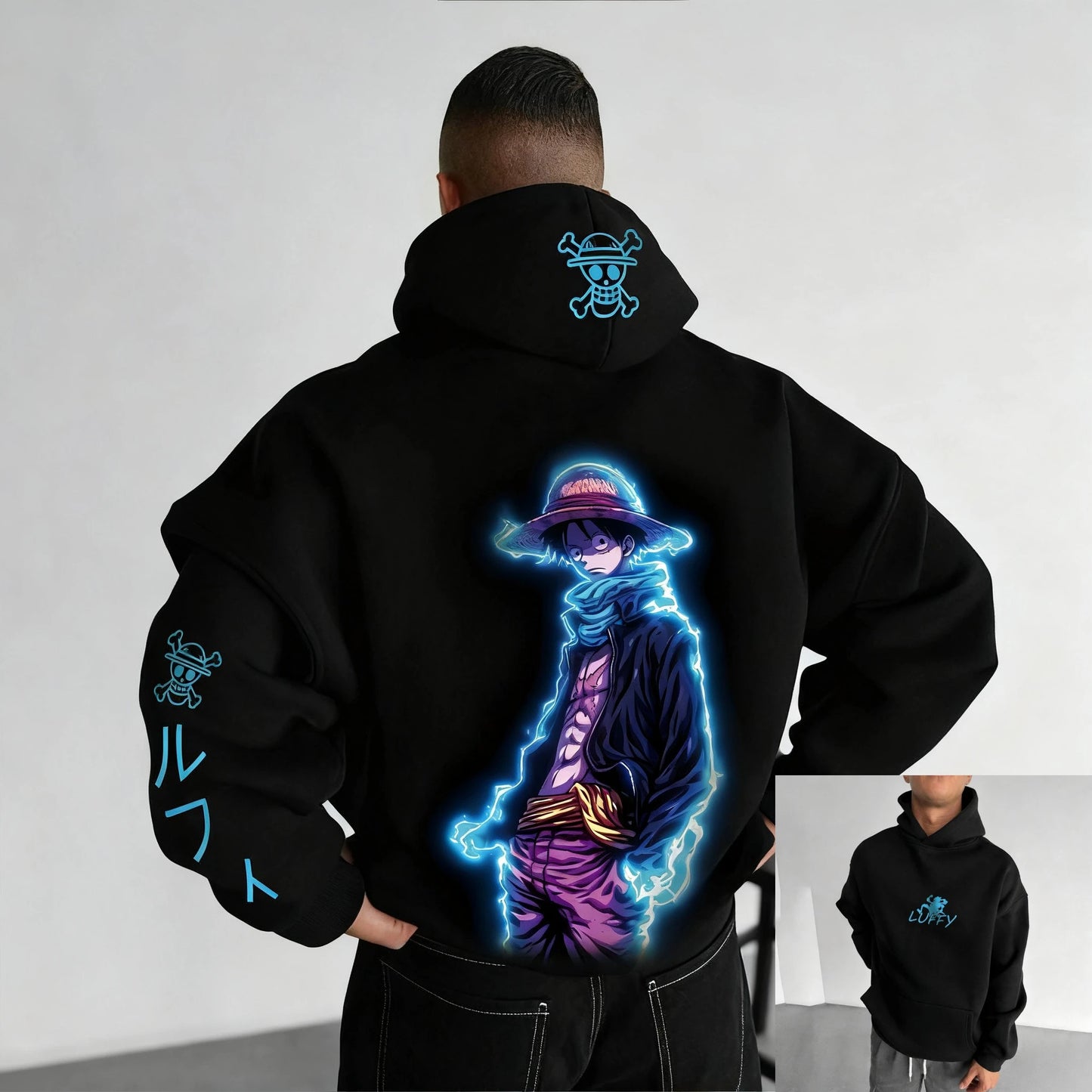 Hoodie One Piece Vintage Y2K - Sweat Anime Oversized Streetwear