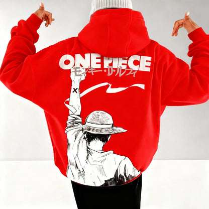 Hoodie One Piece Luffy Y2K - Streetwear Anime Vintage Unisexe