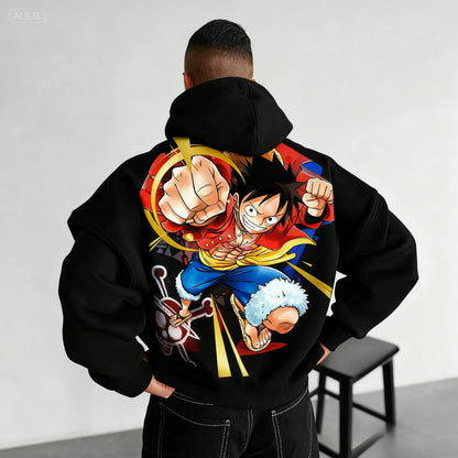 Hoodie One Piece Vintage Y2K - Sweat Anime Oversized Streetwear