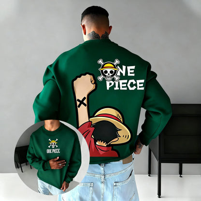 Sweatshirt One Piece Luffy Oversized - Streetwear Anime Unisexe