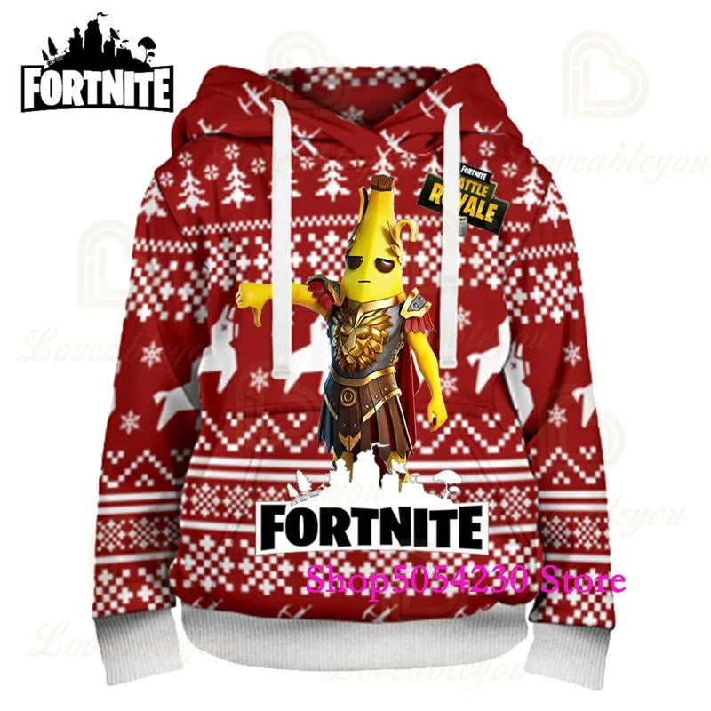 New Sale Fortnite Hoodie Fashion Battle Game Print Pullover Sweatshirt Large Size Anime Men Women Hoodies Christmas Gift