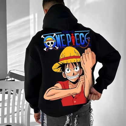 Hoodie One Piece Vintage Y2K - Sweat Anime Oversized Streetwear