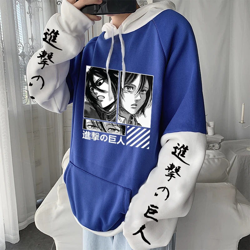 Hoodie Attack on Titan Mikasa Ackerman - Sweat Anime Unisexe Harajuku