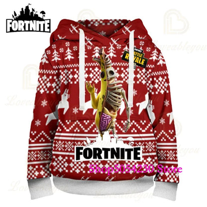 New Sale Fortnite Hoodie Fashion Battle Game Print Pullover Sweatshirt Large Size Anime Men Women Hoodies Christmas Gift