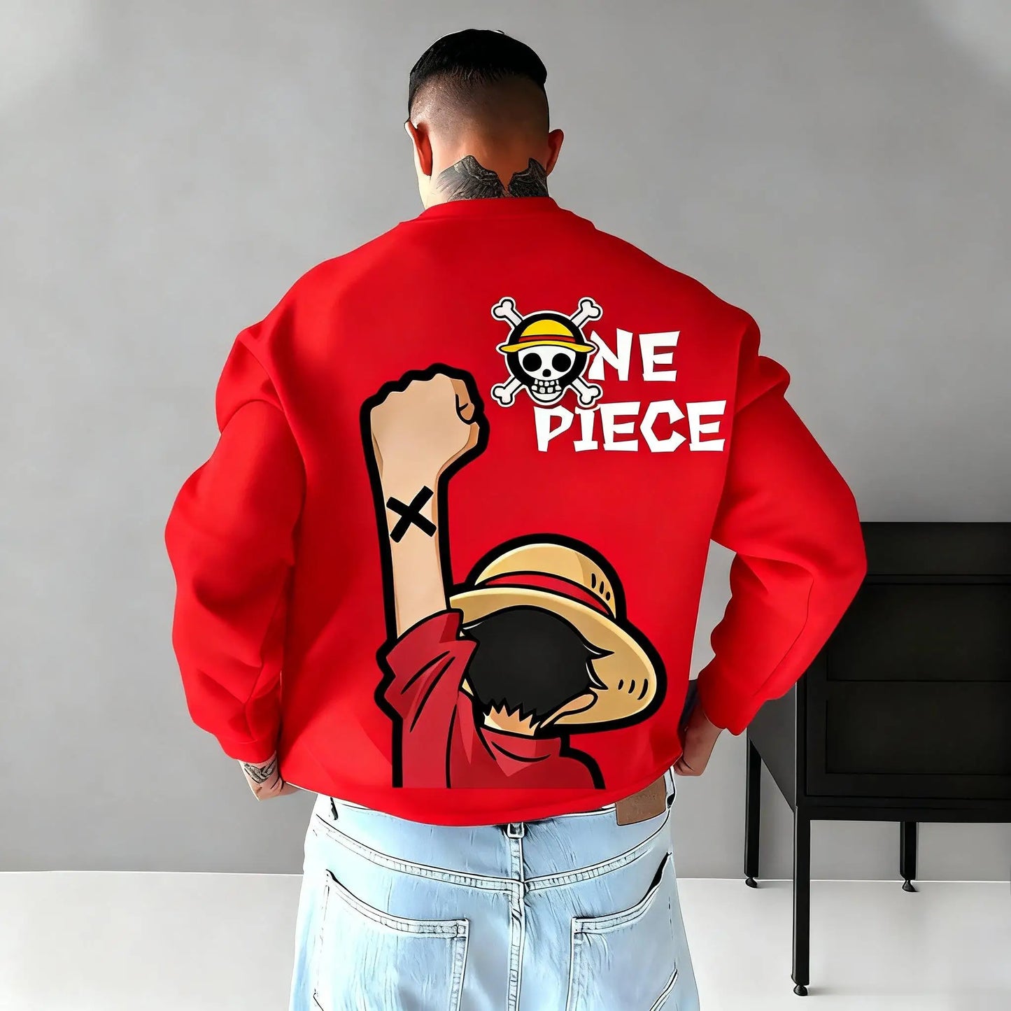 Sweatshirt One Piece Luffy Oversized - Streetwear Anime Unisexe