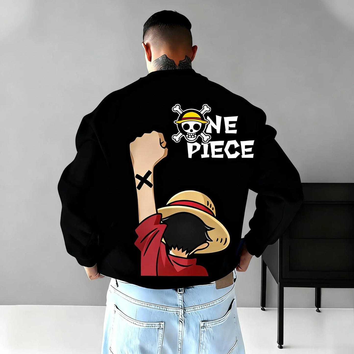 Sweatshirt One Piece Luffy Oversized - Streetwear Anime Unisexe