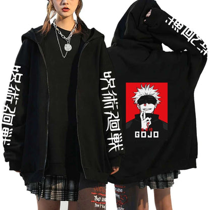 Hoodie Jujutsu Kaisen Gojo Satoru - Sweat Anime Streetwear Zipper