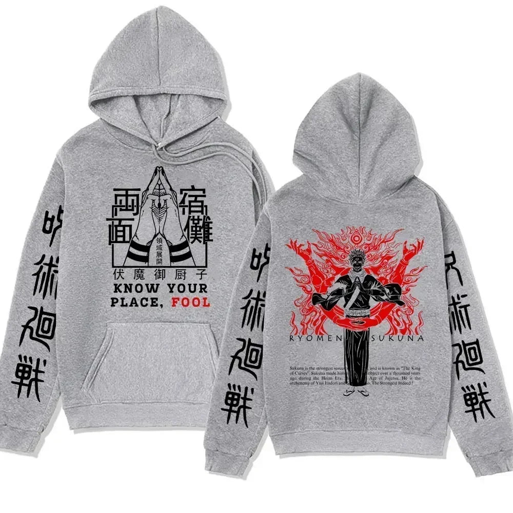 Hoodie Jujutsu Kaisen Ryomen Sukuna - Sweat Anime Manga Streetwear