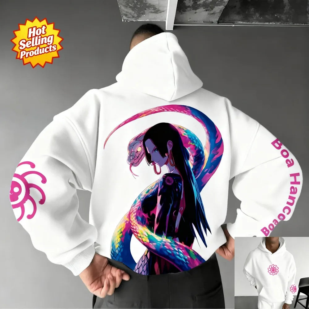 Hoodie One Piece Boa Hancock - Sweat Anime Oversized Streetwear Unisexe