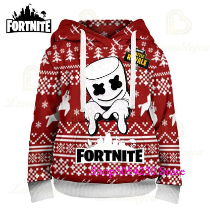 New Sale Fortnite Hoodie Fashion Battle Game Print Pullover Sweatshirt Large Size Anime Men Women Hoodies Christmas Gift