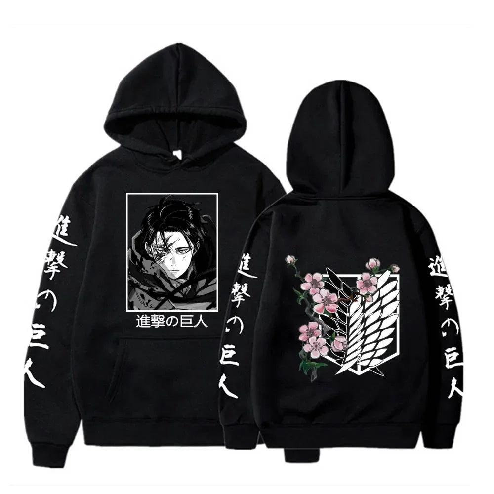 Hoodie Attack on Titan Levi - Sweat Anime Streetwear Unisexe