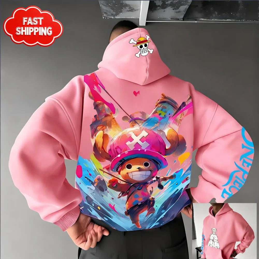 Hoodie One Piece Tony Tony Chopper - Sweat Anime Streetwear Oversized
