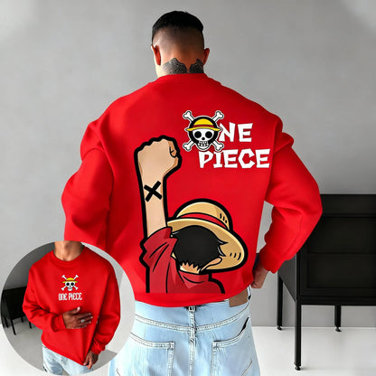 Sweatshirt One Piece Luffy Oversized - Streetwear Anime Unisexe