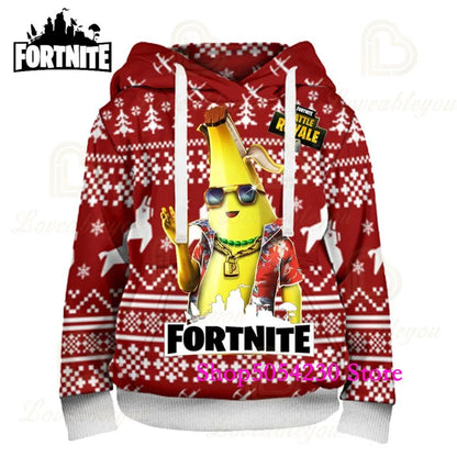 New Sale Fortnite Hoodie Fashion Battle Game Print Pullover Sweatshirt Large Size Anime Men Women Hoodies Christmas Gift