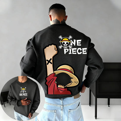 Sweatshirt One Piece Luffy Oversized - Streetwear Anime Unisexe