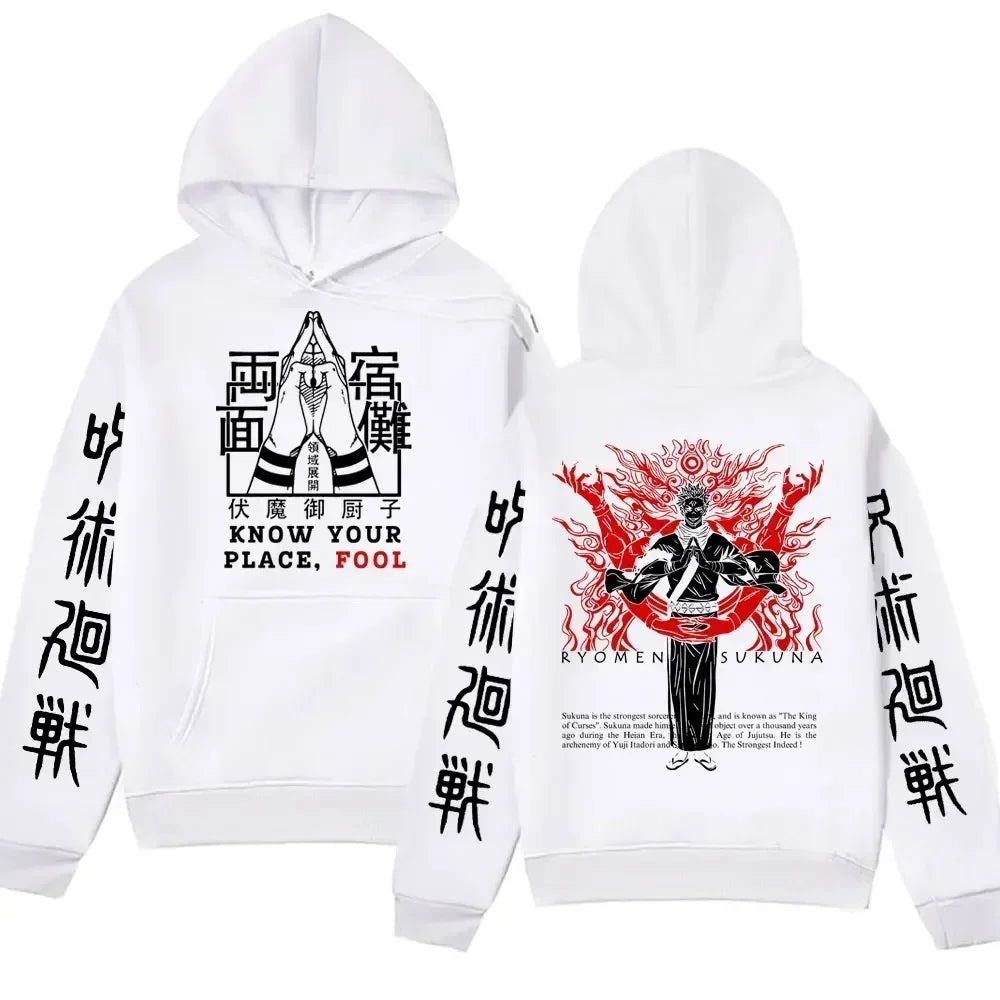 Hoodie Jujutsu Kaisen Ryomen Sukuna - Sweat Anime Manga Streetwear