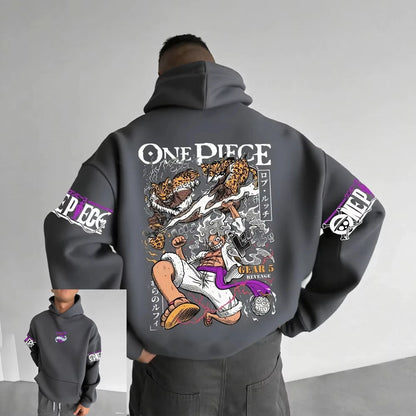 Hoodie One Piece Luffy - Sweat Anime Harajuku Parent-Enfant