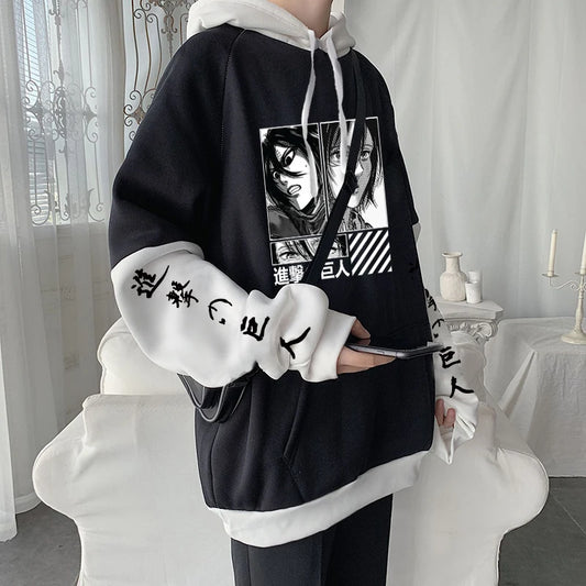Hoodie Attack on Titan Mikasa Ackerman - Sweat Anime Unisexe Harajuku