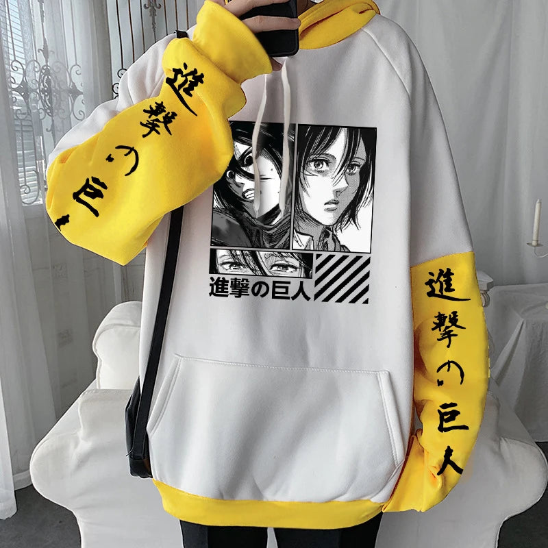 Hoodie Attack on Titan Mikasa Ackerman - Sweat Anime Unisexe Harajuku