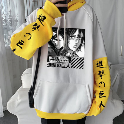 Hoodie Attack on Titan Mikasa Ackerman - Sweat Anime Unisexe Harajuku