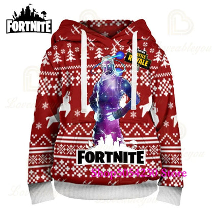 New Sale Fortnite Hoodie Fashion Battle Game Print Pullover Sweatshirt Large Size Anime Men Women Hoodies Christmas Gift