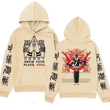 Hoodie Jujutsu Kaisen Ryomen Sukuna - Sweat Anime Manga Streetwear