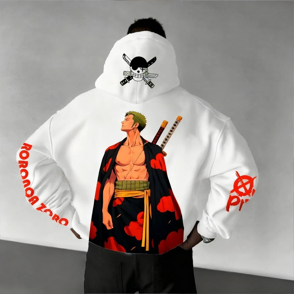 Hoodie One Piece Roronoa Zoro - Sweat Anime Parent-Enfant Confort