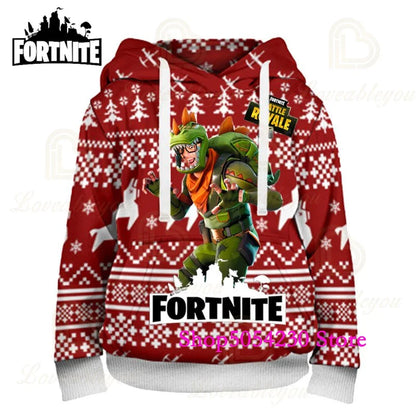 New Sale Fortnite Hoodie Fashion Battle Game Print Pullover Sweatshirt Large Size Anime Men Women Hoodies Christmas Gift