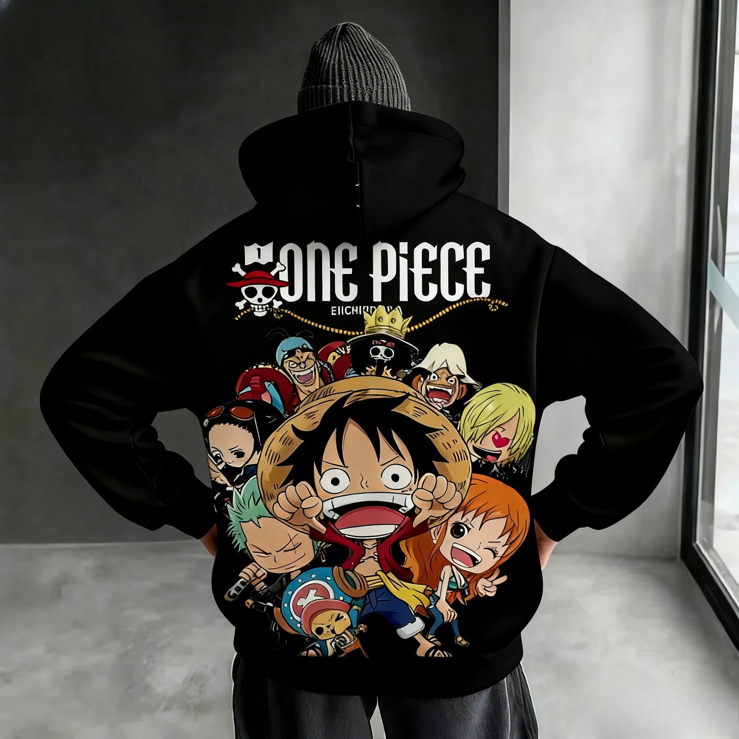 Hoodie One Piece Vintage Y2K - Sweat Anime Oversized Streetwear