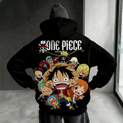 Hoodie One Piece Vintage Y2K - Sweat Anime Oversized Streetwear