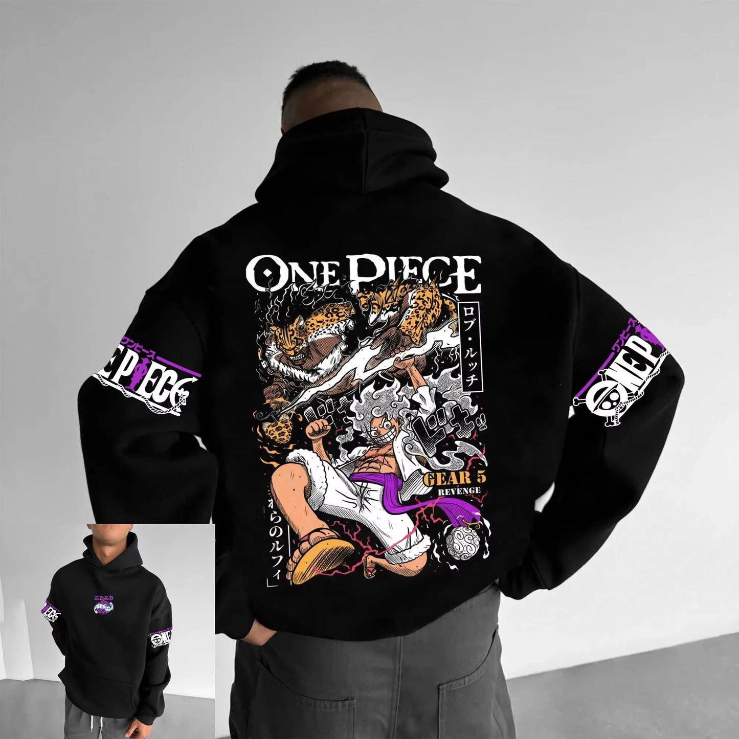 Hoodie One Piece Luffy - Sweat Anime Harajuku Parent-Enfant