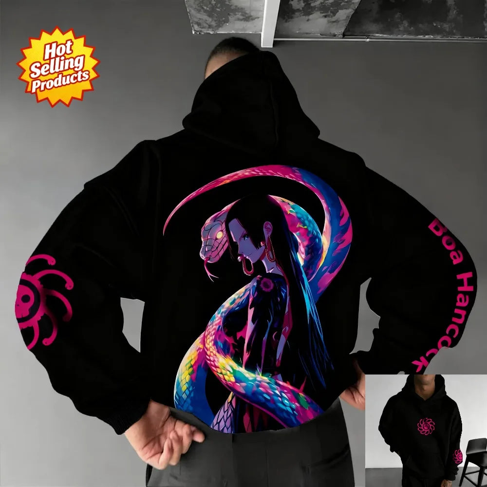 Hoodie One Piece Boa Hancock - Sweat Anime Oversized Streetwear Unisexe