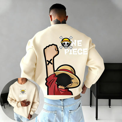 Sweatshirt One Piece Luffy Oversized - Streetwear Anime Unisexe