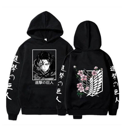 Hoodie Attack on Titan Levi - Sweat Anime Streetwear Unisexe - NovaPick