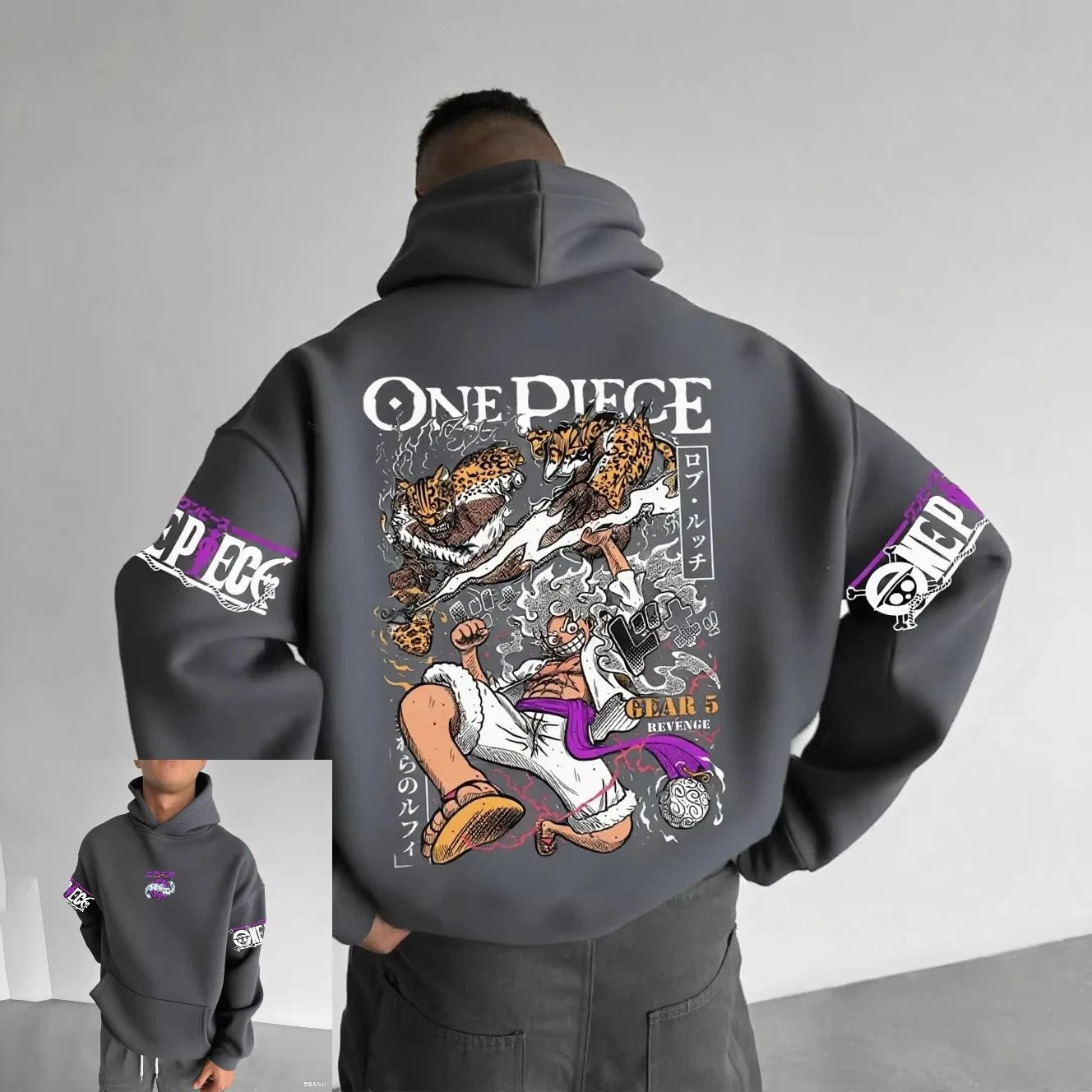 Hoodie One Piece Luffy - Sweat Anime Harajuku Parent - Enfant - NovaPick